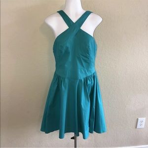 Moda International Teal Strappy Criss Cross Dress
